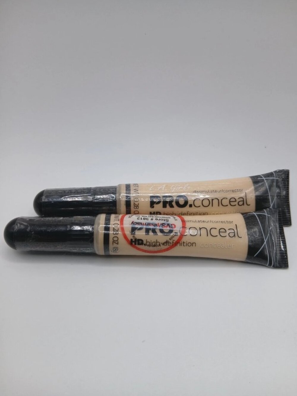 Lot of 2 LA Girl HD Pro High-definition Concealer - GC995 Light Yellow